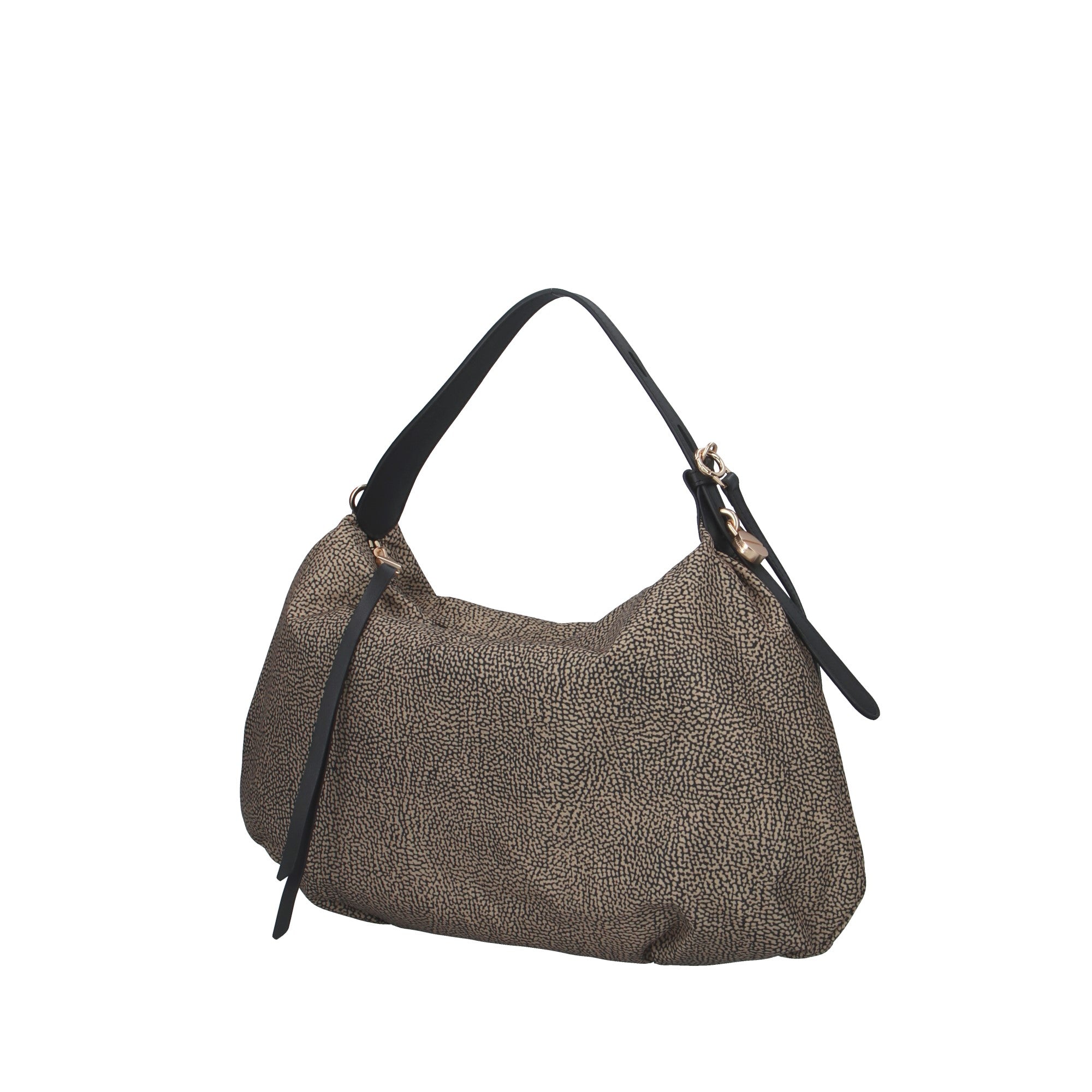 Borbonese BORSA A SPALLA Naturale/nero