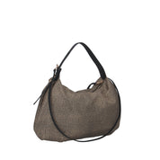 Borbonese BORSA A SPALLA Naturale/nero